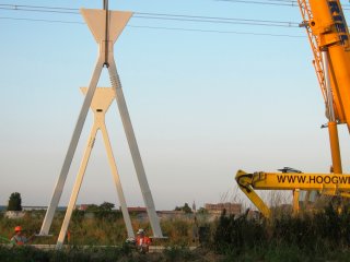 Snelweg portaal plaatsen