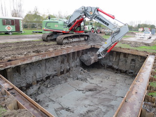 Uitgraven bouwput gemaal