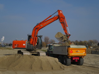 Zand verplaatsen