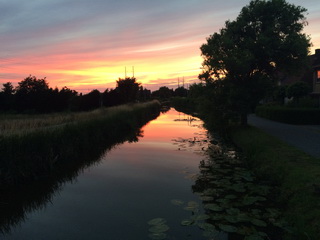 Harnaschpolder Harnaskade zonsondergang