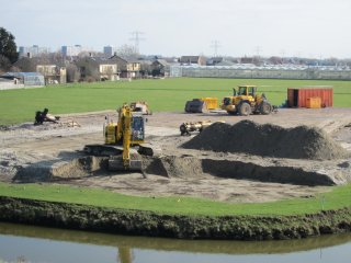 Zand afgraven